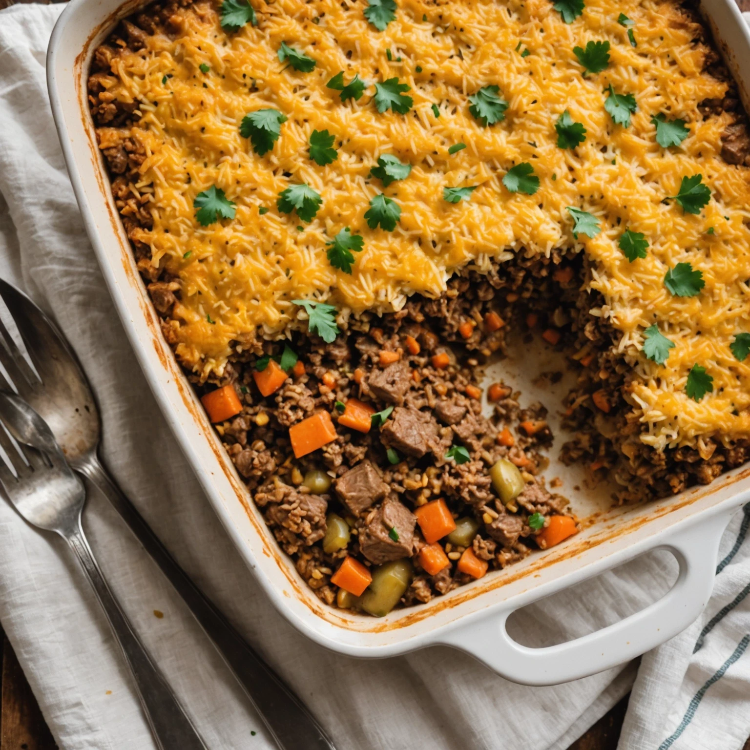 Recipe Image Beef and Rice Casserole