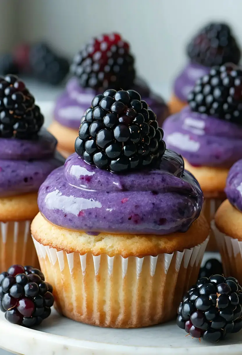 Blackberry Cupcakes Recipe | Give Me Cookie