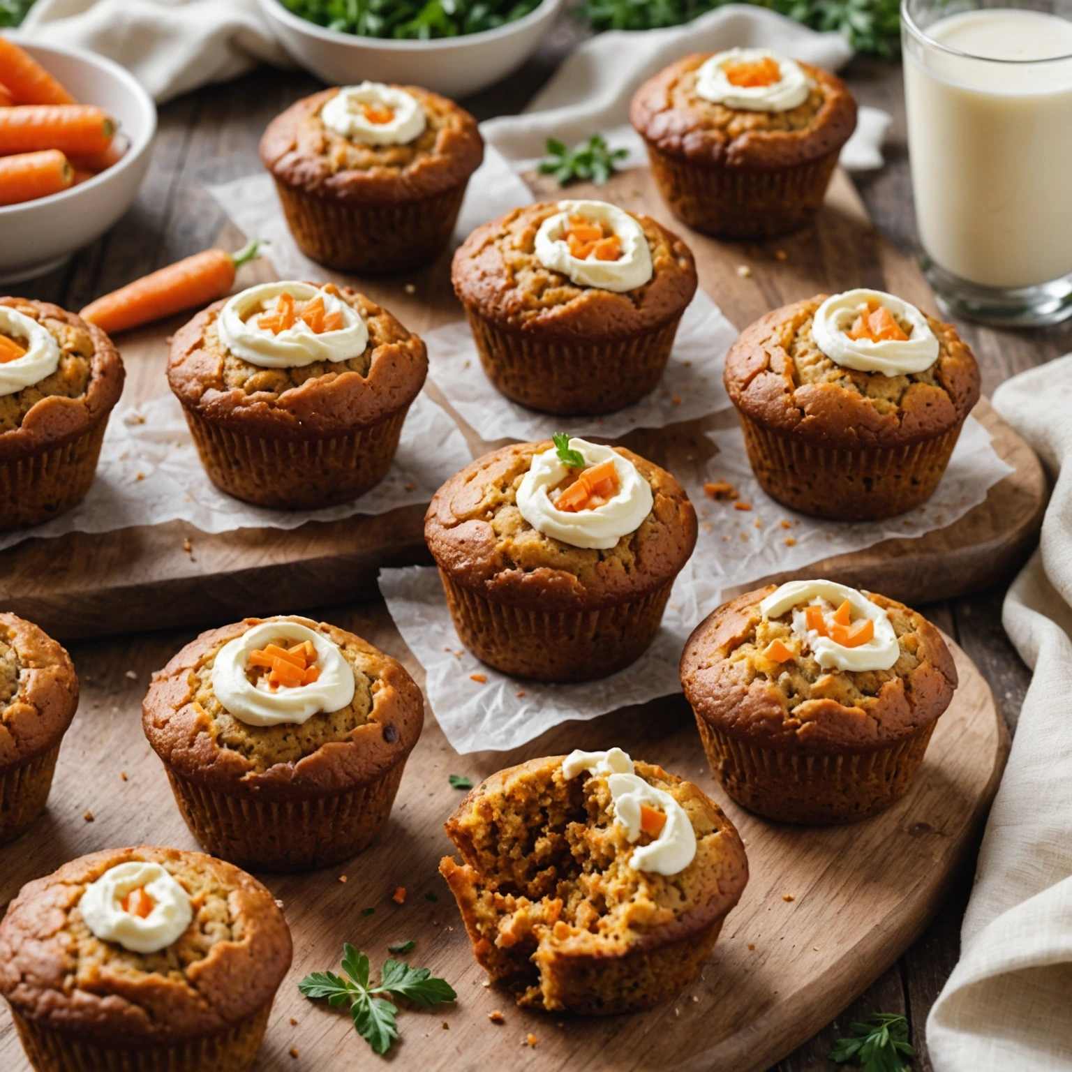 Recipe Image Carrot Muffins with Cream Cheese
