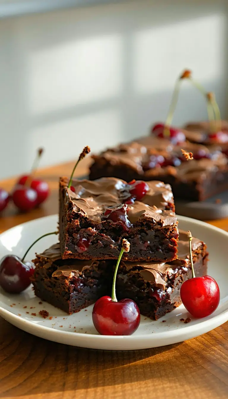 Cherry Chocolate Brownies Recipe | Give Me Cookie