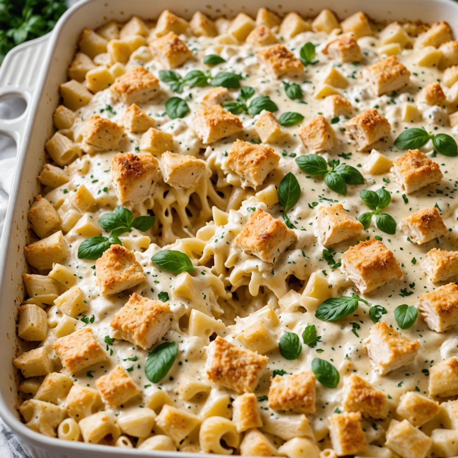 Recipe Image Chicken Alfredo Casserole