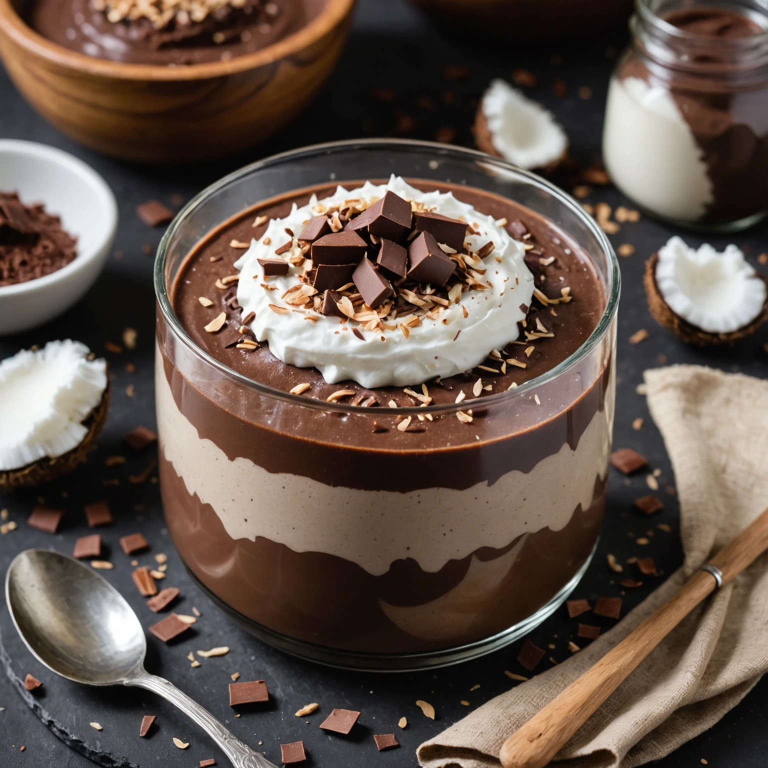 Recipe Image Chocolate Coconut Pudding
