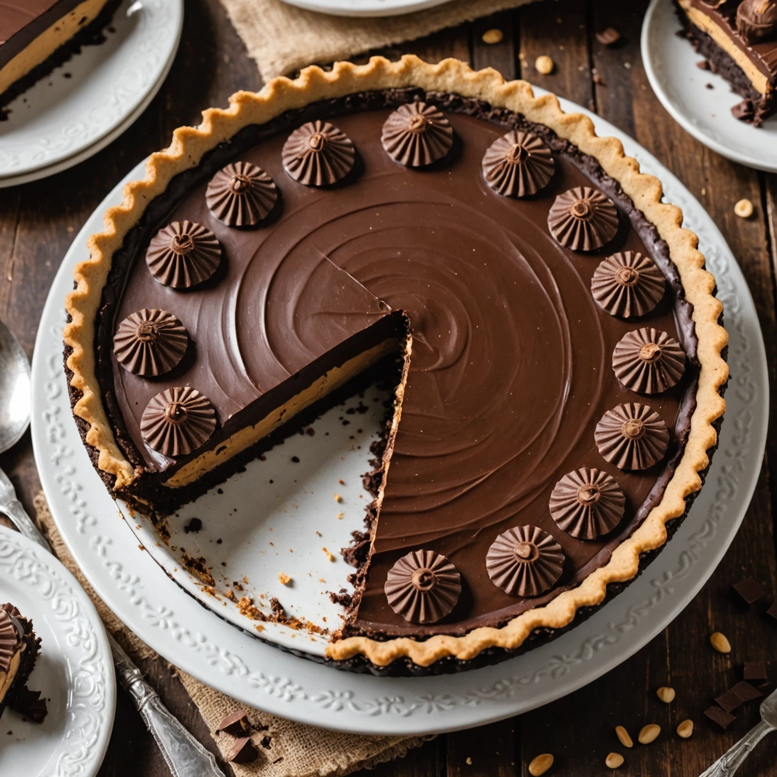 Recipe Image Chocolate Peanut Butter Cup Pie