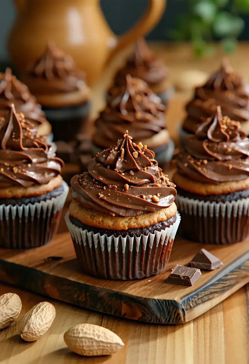 Recipe Image Chocolate Peanut Butter Cupcakes