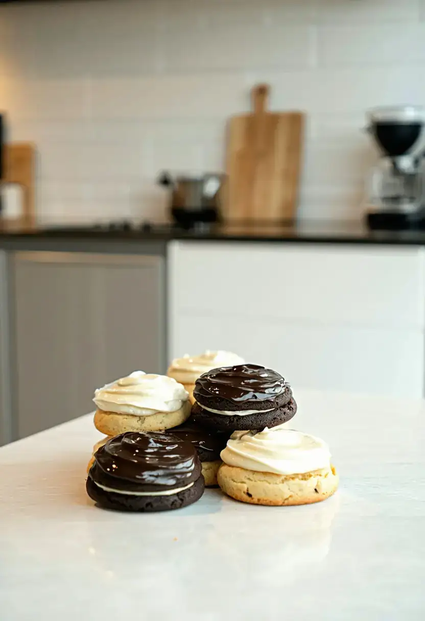 Recipe Image Classic Black and White Cookies