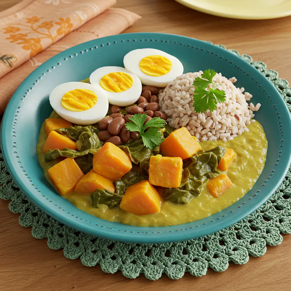 Receita de Cozido Cremoso de Batata-Doce com Mexidão de Arroz e Feijão ...