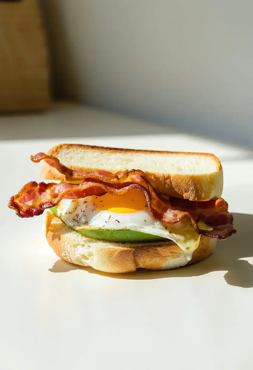 Recipe Image Crispy Bacon and Egg Breakfast Sandwich