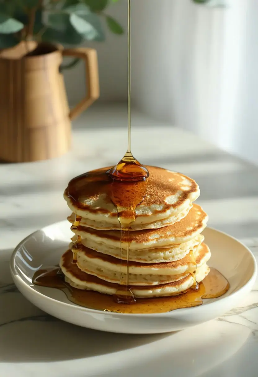 Recipe Image Fluffy Pancakes with Maple Syrup