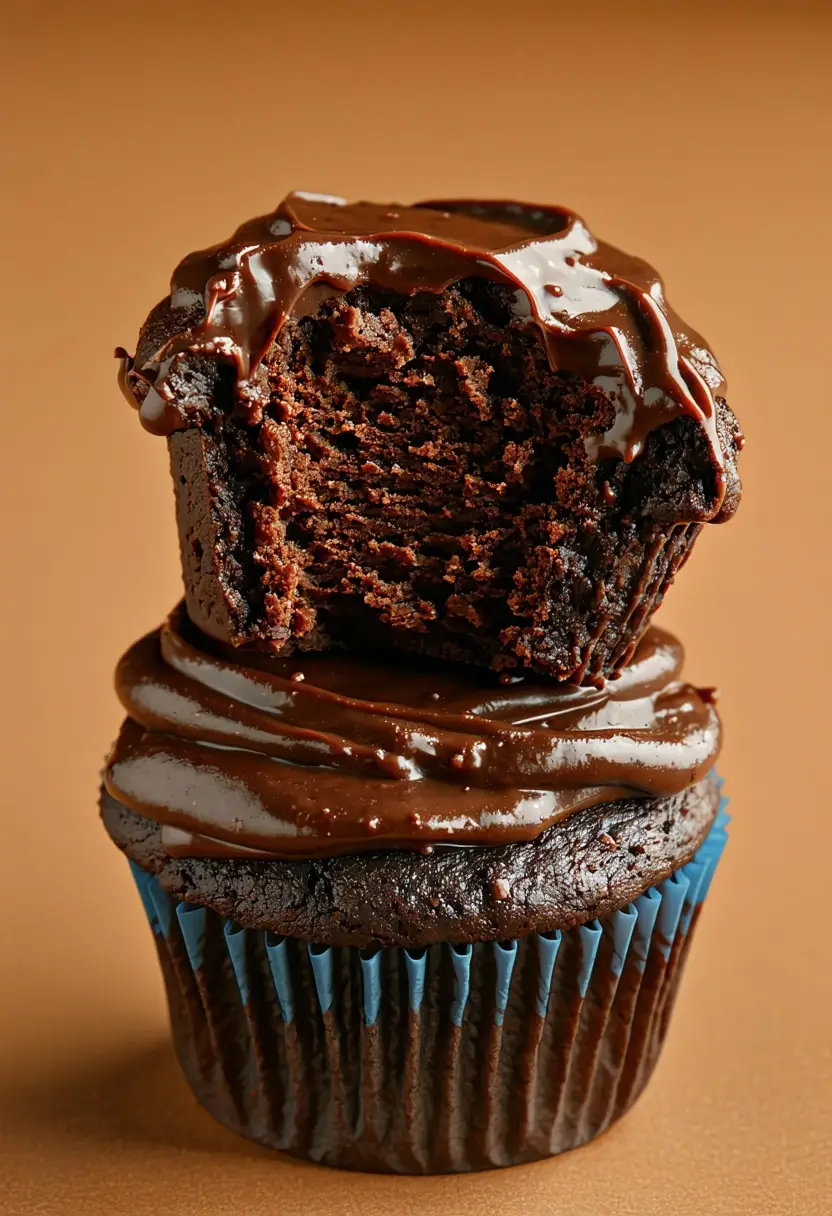 Fudgy Chocolate Cupcakes Recipe | Give Me Cookie