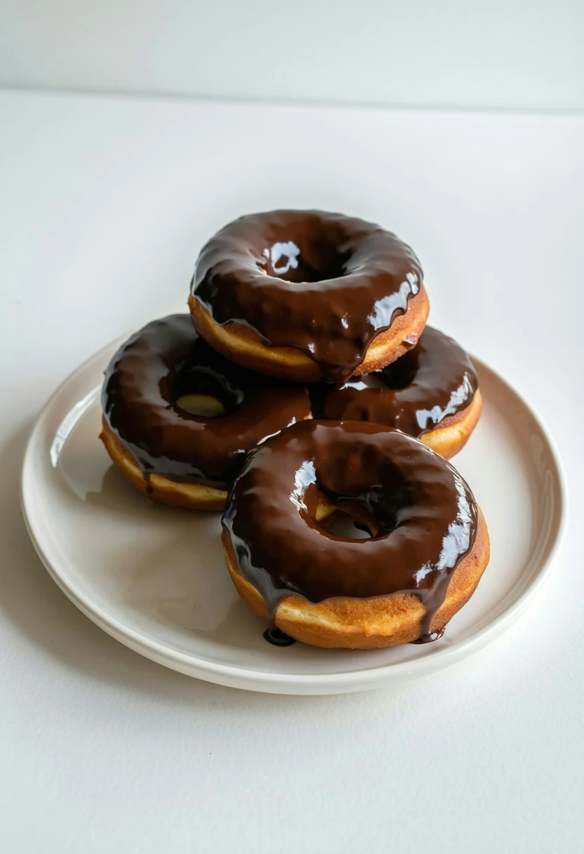 Recipe Image Glazed Chocolate Donuts