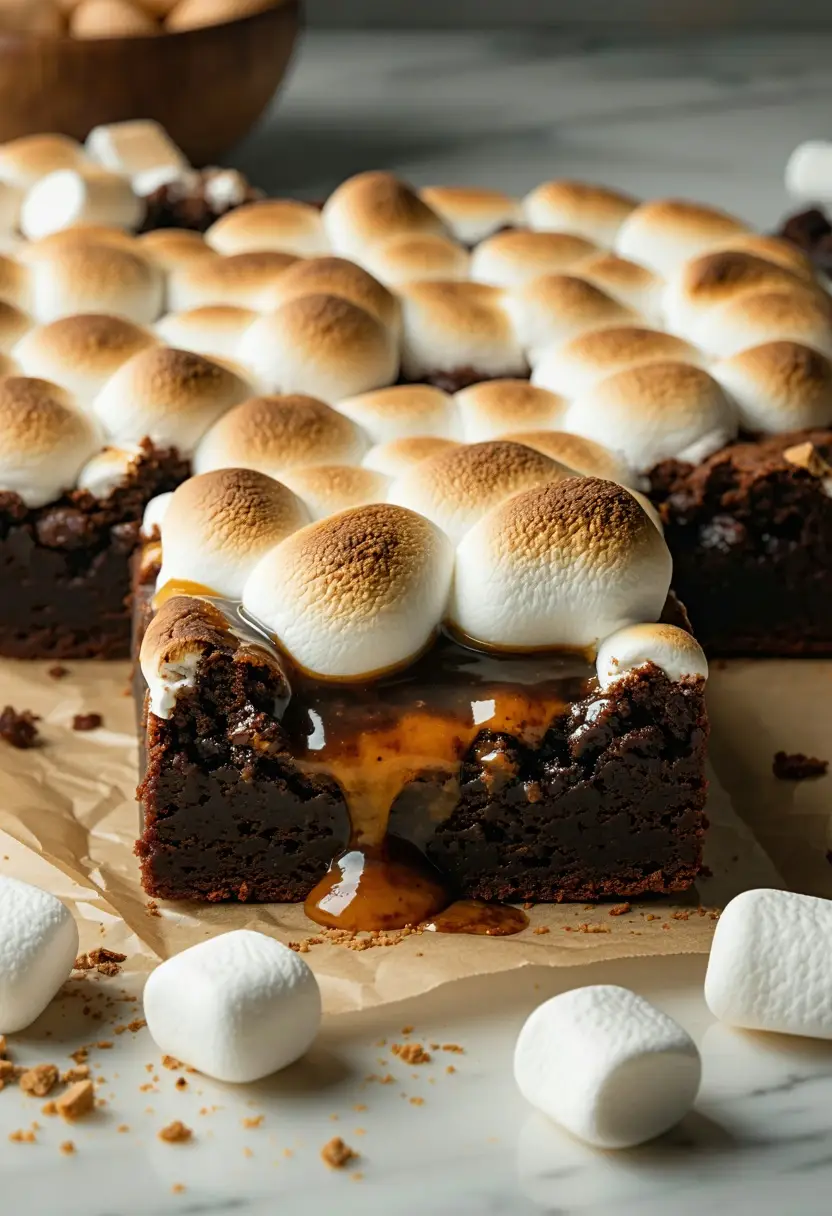 Recipe Image Gooey S'mores Brownies