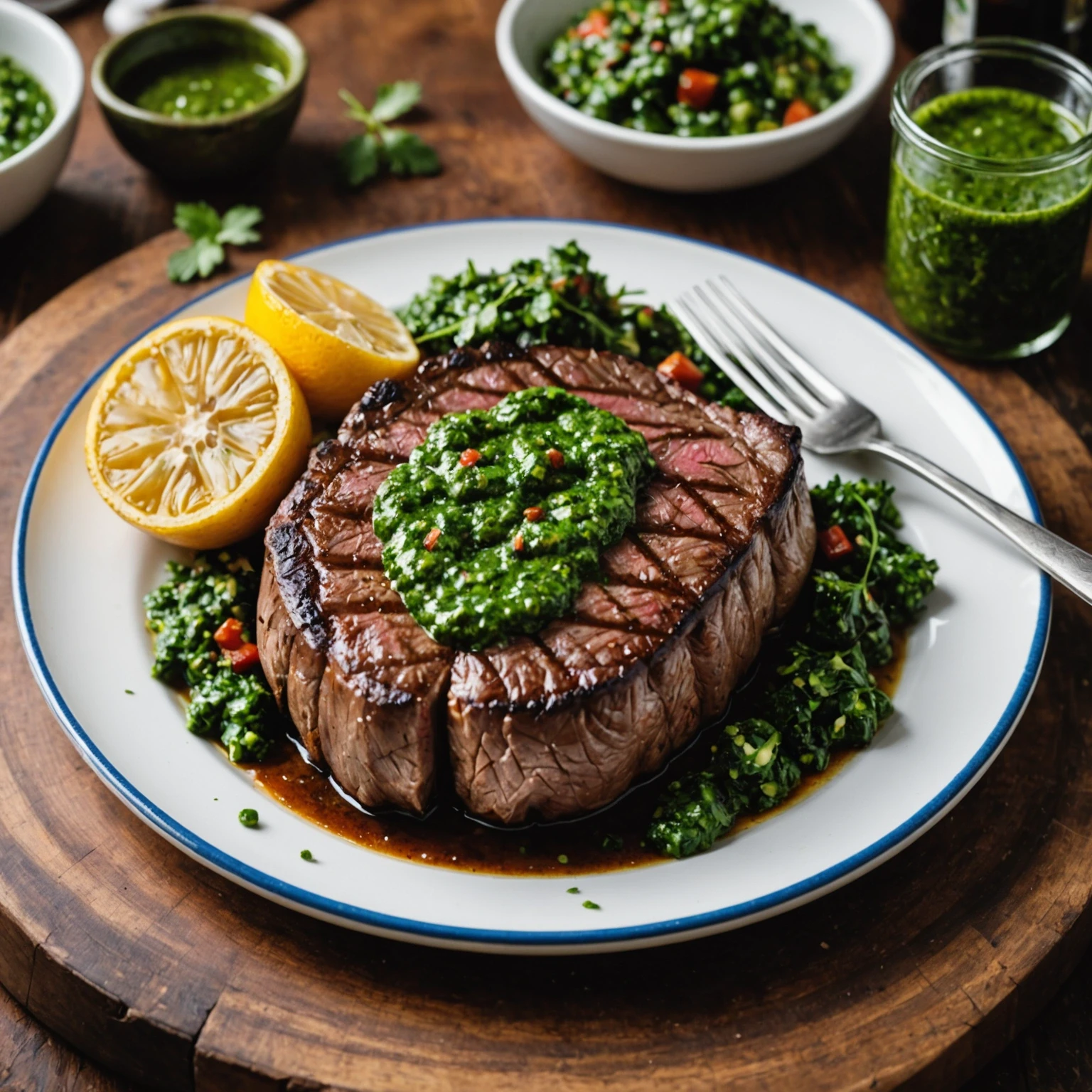 Recipe Image Grilled Steak with Chimichurri