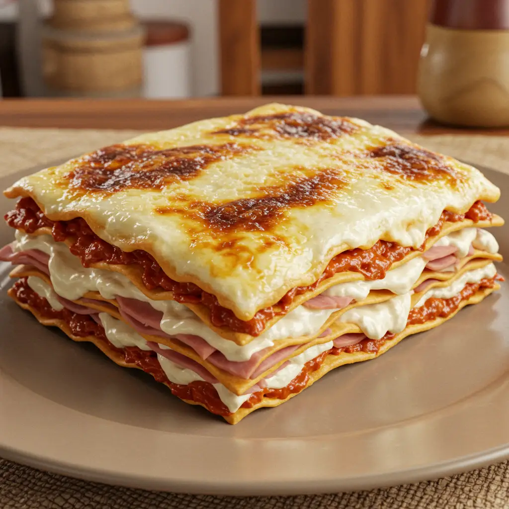 Receita de Lasanha ao molho branco e vermelho - Dicas e Dicas