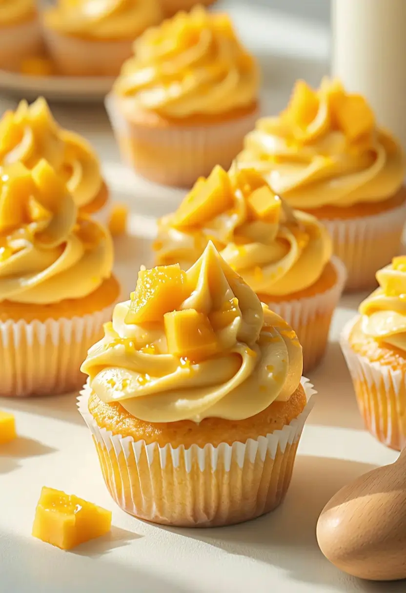 Mango Cupcakes Recipe | Give Me Cookie