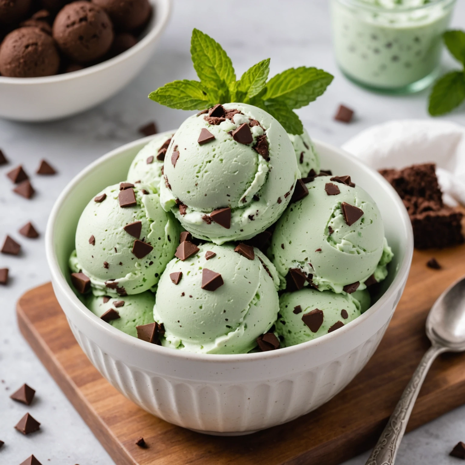 Recipe Image Mint Chocolate Chip Ice Cream