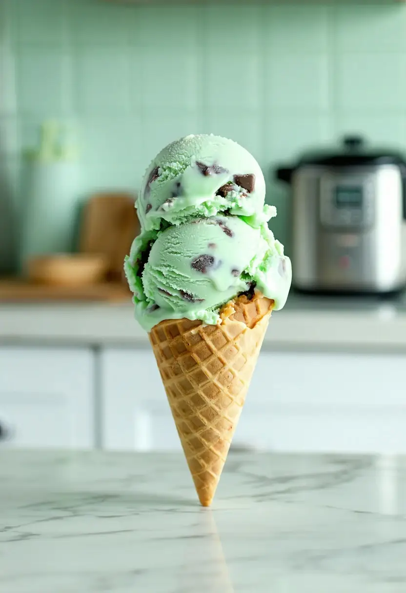 Recipe Image Mint Chocolate Chip Ice Cream