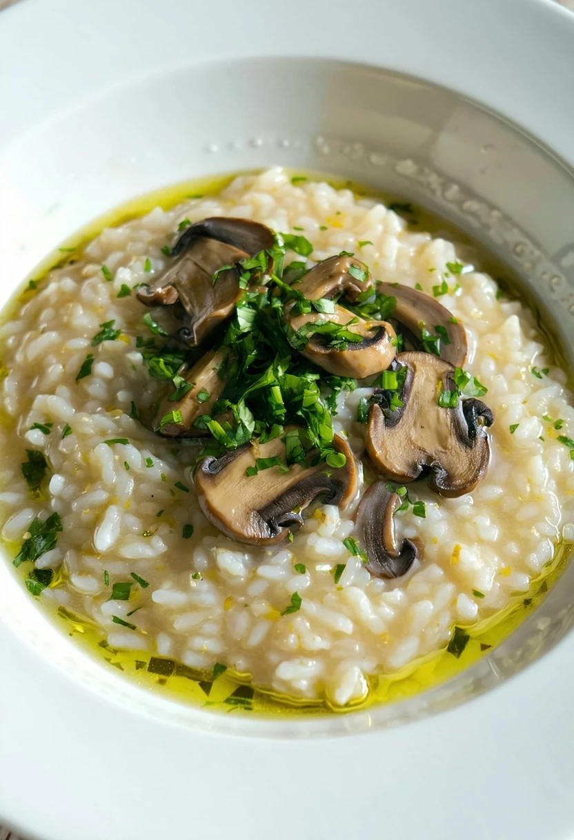 Recipe Image Mushroom Risotto with Truffle Oil