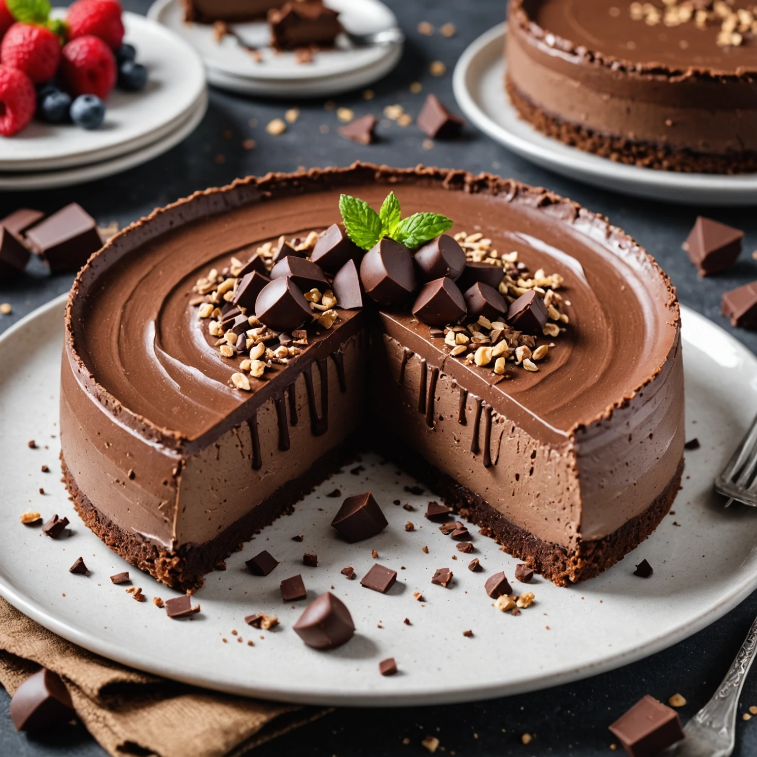 Recipe Image No-Bake Chocolate Cheesecake