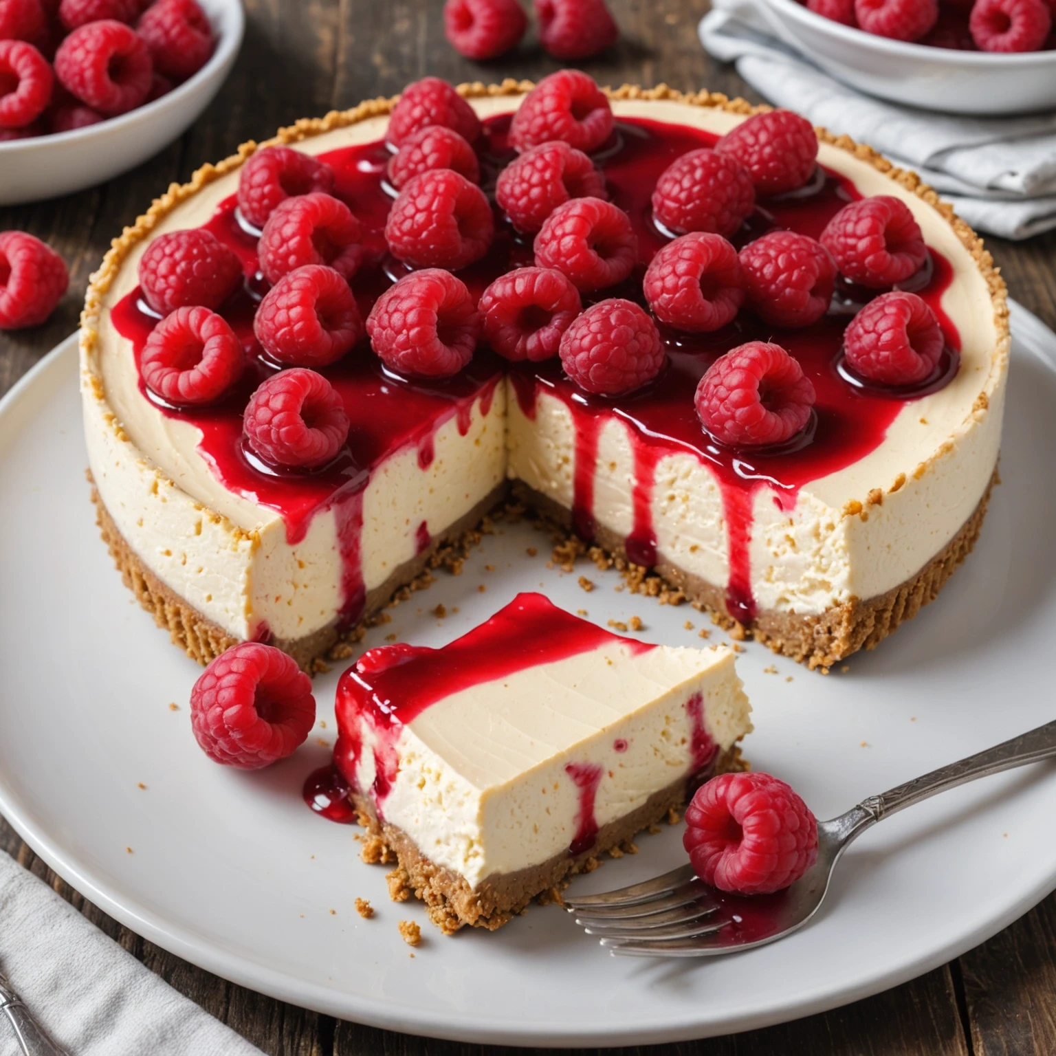 Recipe Image No-Bake Raspberry Cheesecake