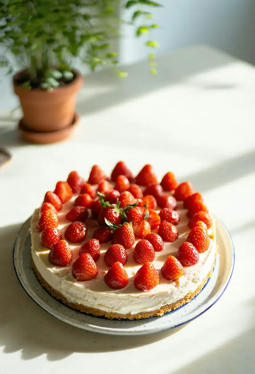 Recipe Image No-Bake Strawberry Cheesecake