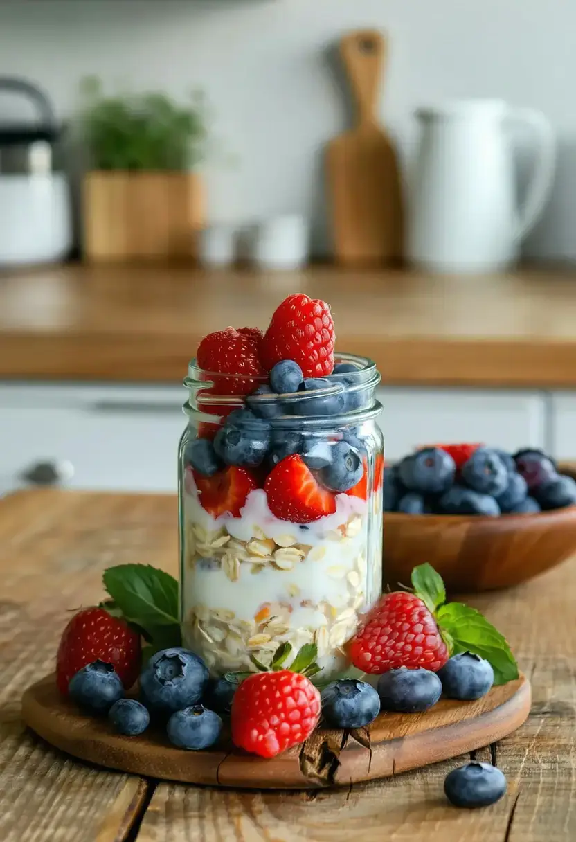 Recipe Image Overnight Oats with Berries