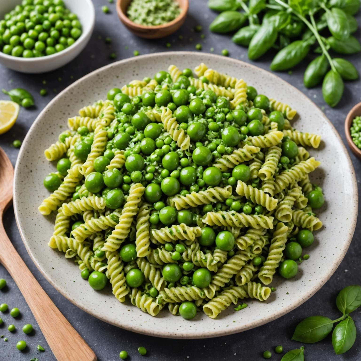 Recipe Image Pasta with Pesto and Peas