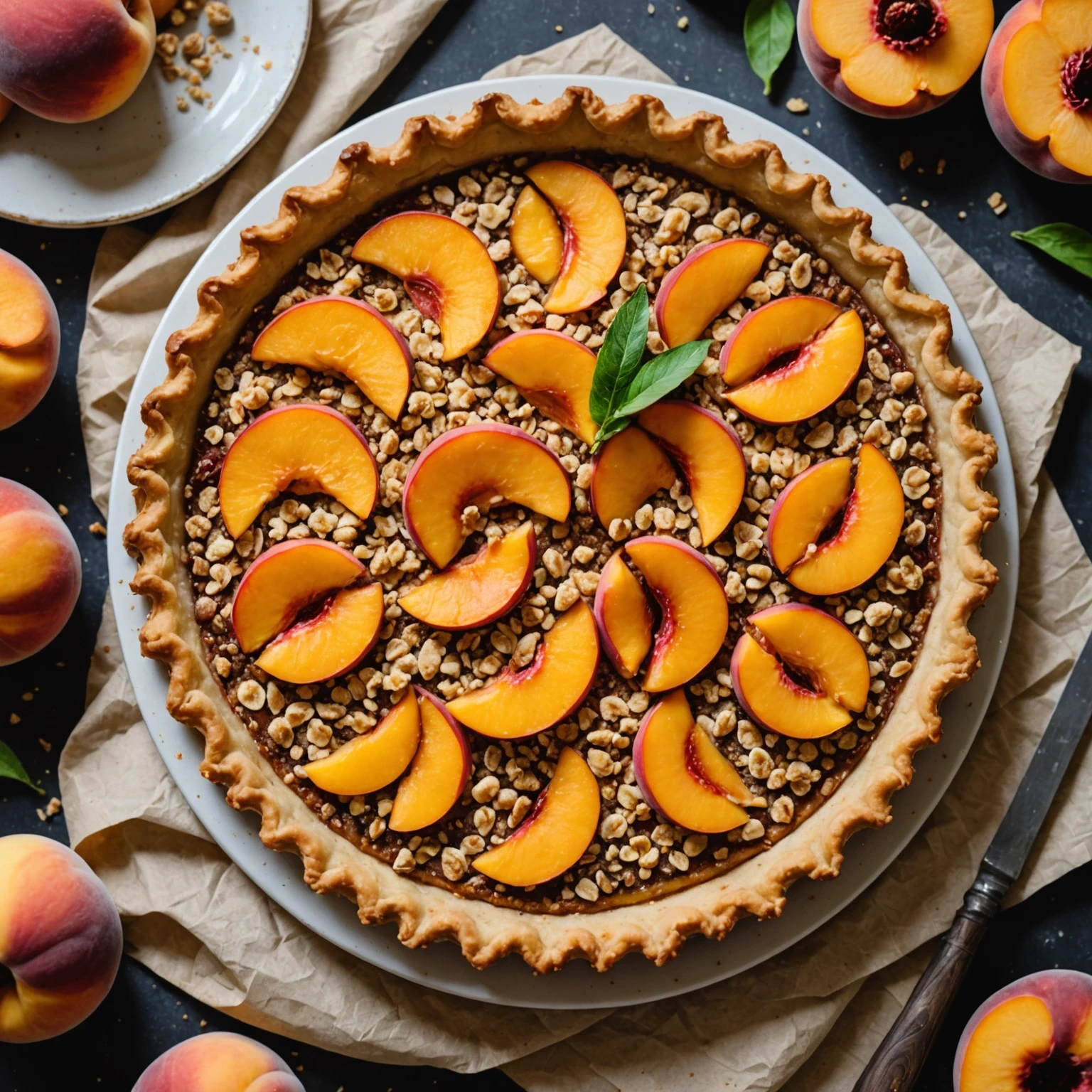 Recipe Image Peach Tart with Crumble