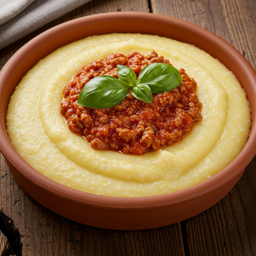 Receita de Polenta Cremosa com Carne Moída e Muçarela - Dicas e Dicas