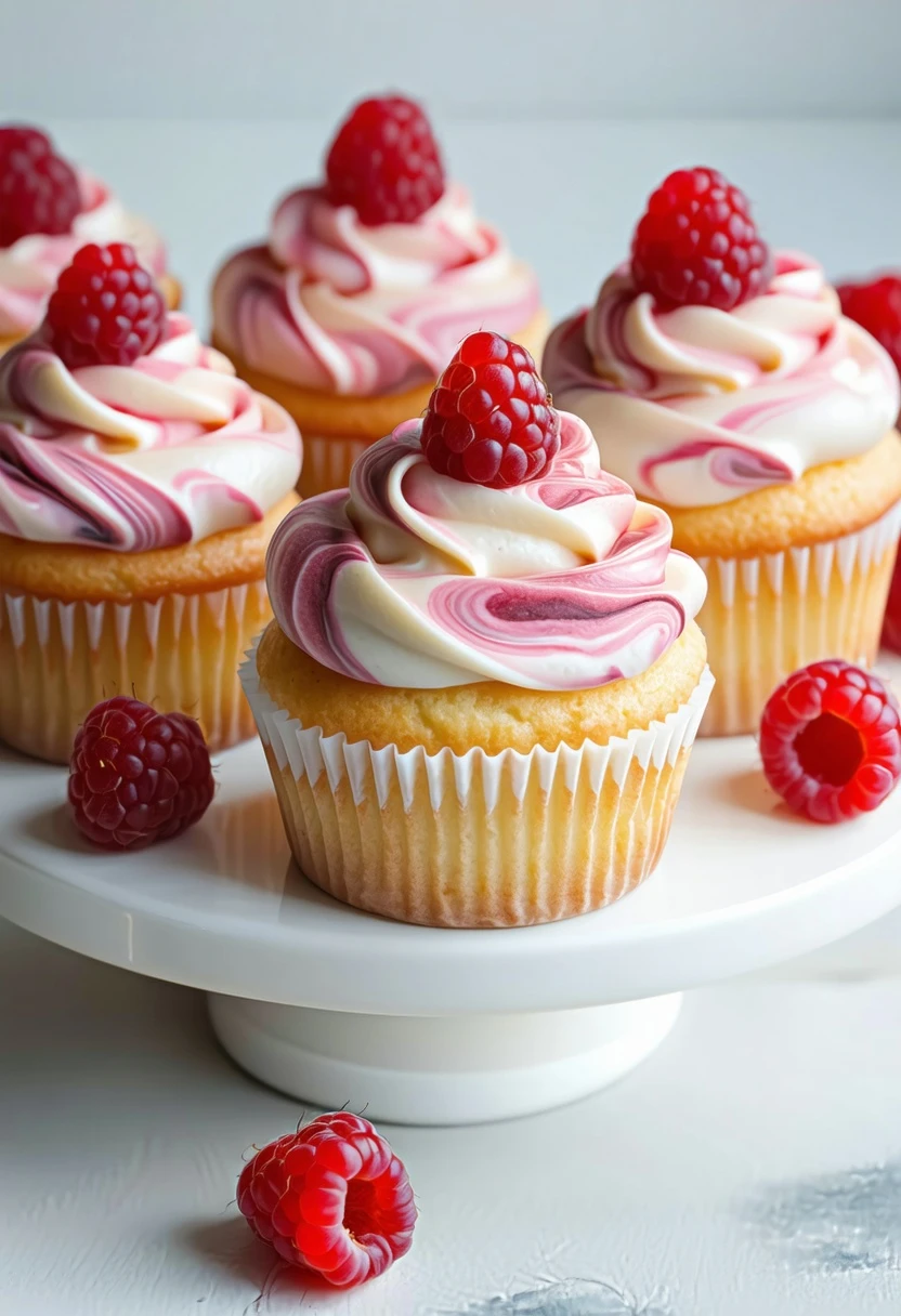 Recipe Image Raspberry Swirl Cupcakes