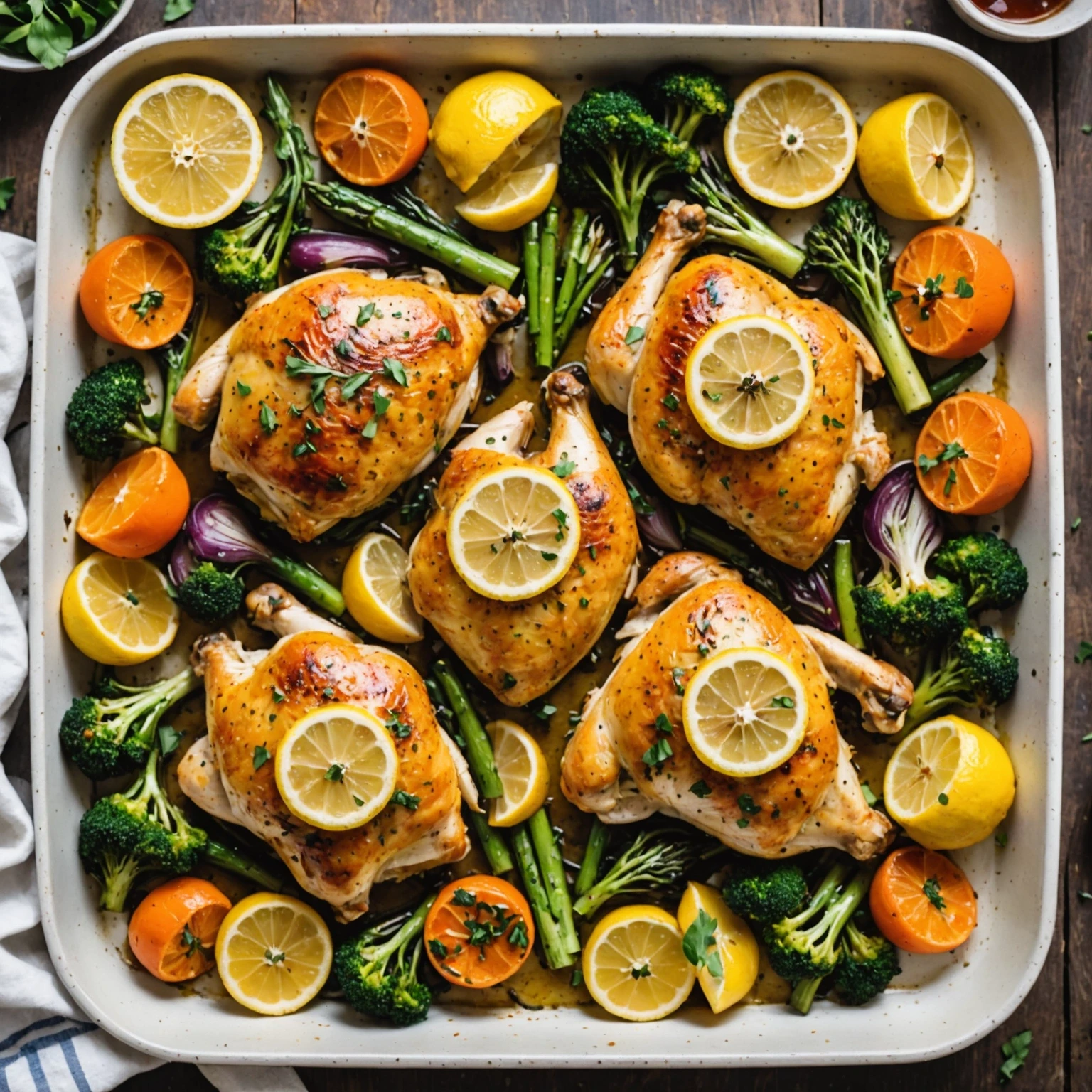 Sheet Pan Lemon Garlic Chicken Recipe | Give Me Cookie