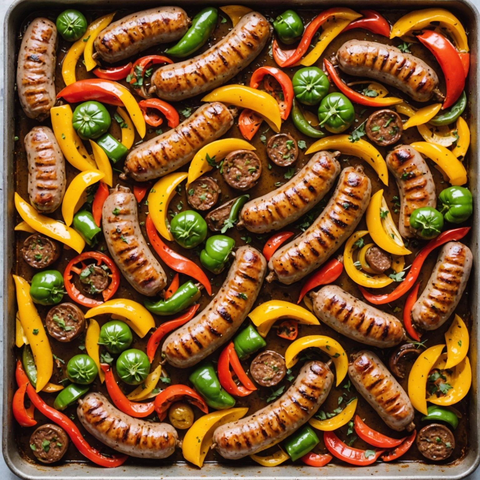 Recipe Image Sheet Pan Sausage and Peppers