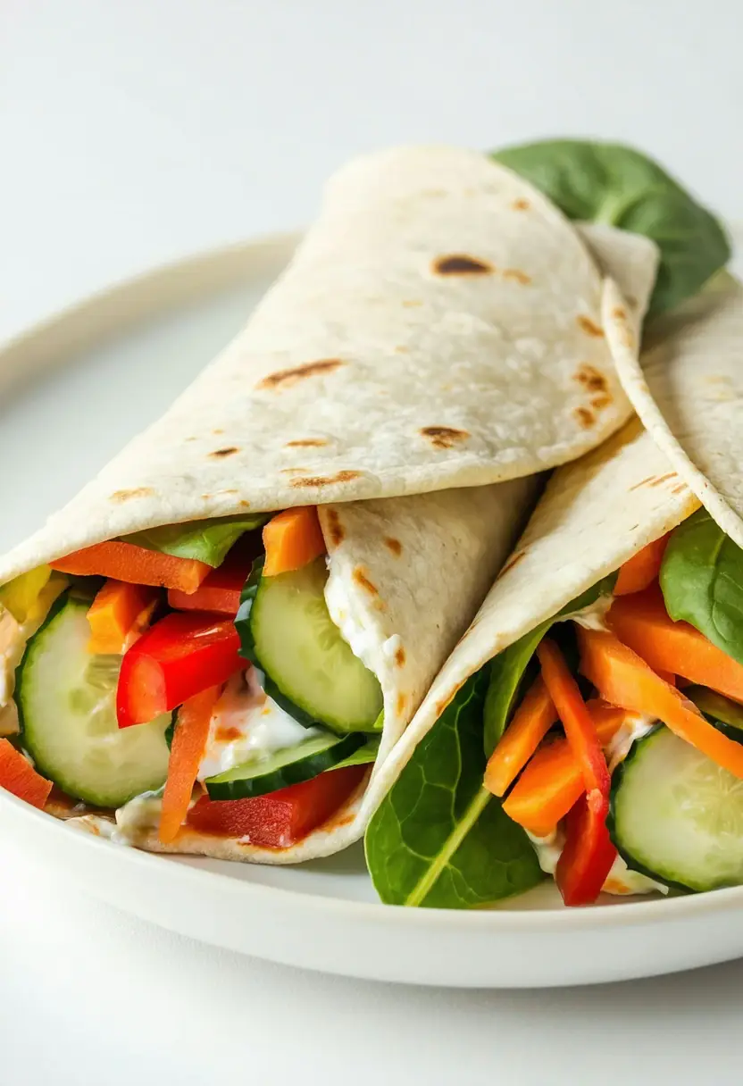 Recipe Image Simple Vegan Hummus Wraps