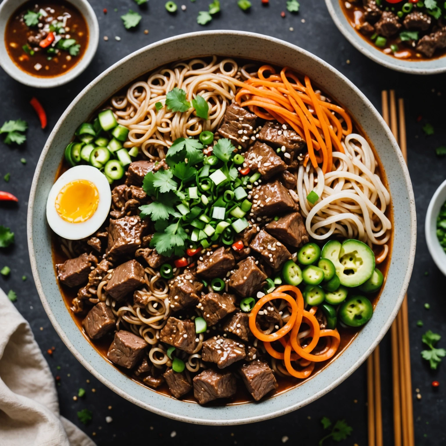 Spicy Beef Noodle Bowl Recipe | Give Me Cookie