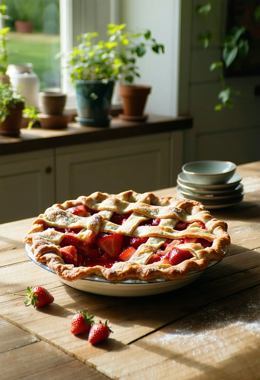 Recipe Image Strawberry Rhubarb Pie