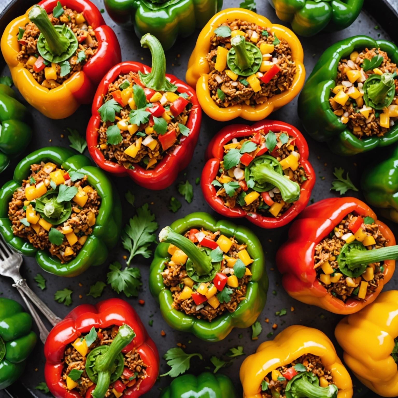 Recipe Image Stuffed Bell Peppers with Turkey
