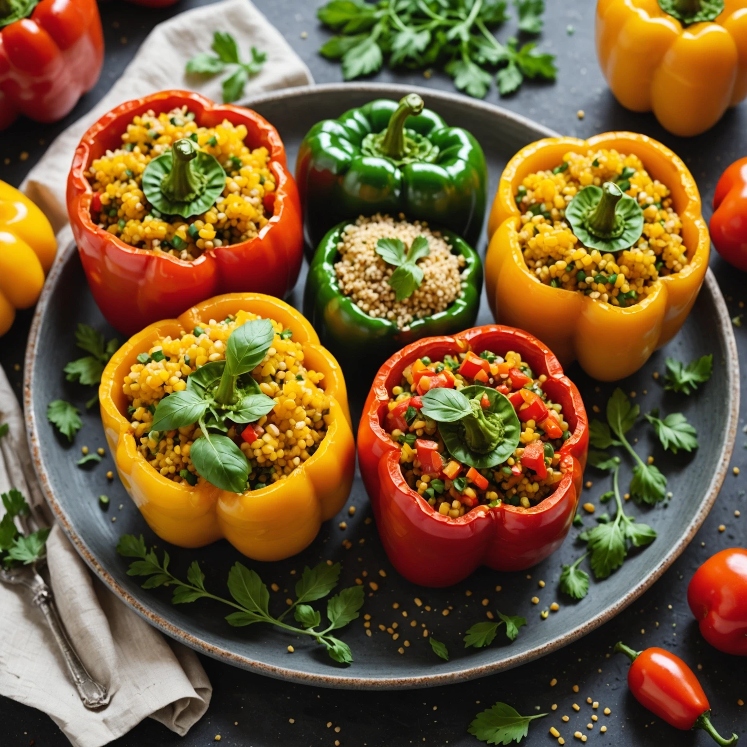 Recipe Image Stuffed Peppers with Couscous