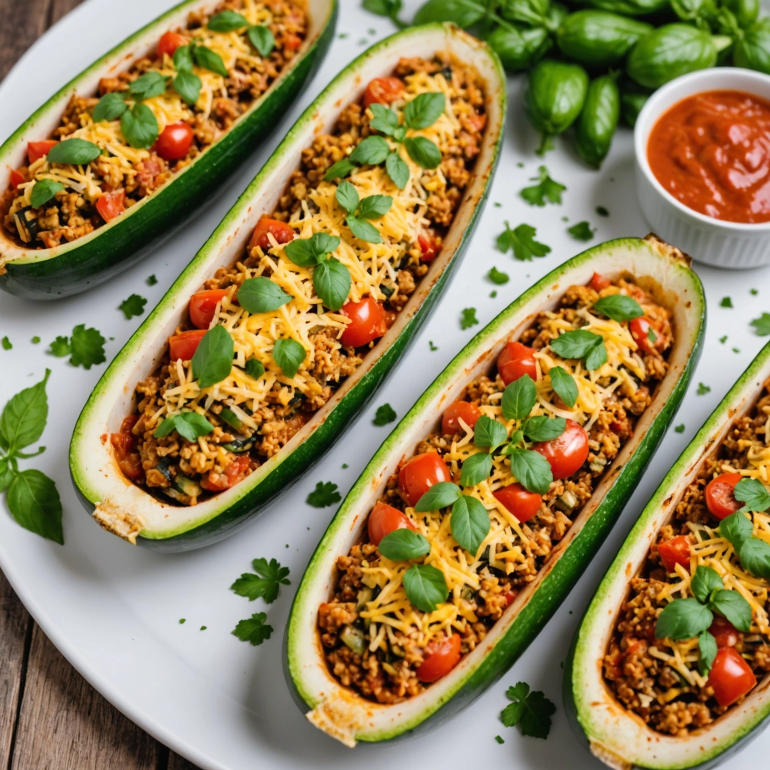 Recipe Image Stuffed Zucchini Boats