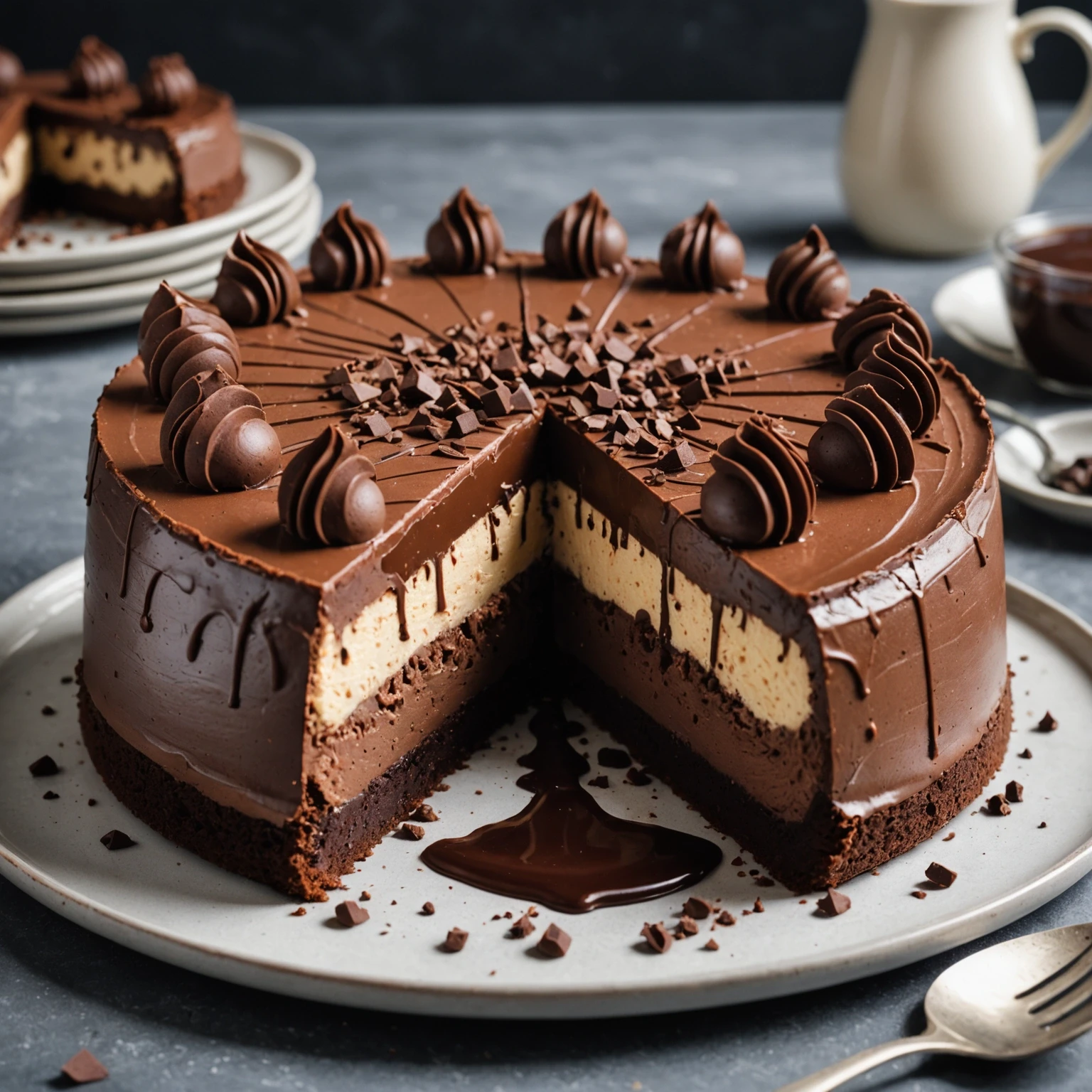 Recipe Image Triple Chocolate Cheesecake