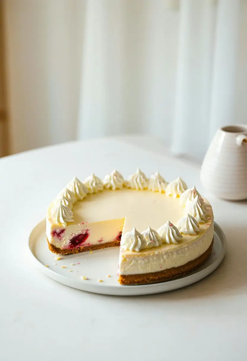 Recipe Image White Chocolate Raspberry Cheesecake